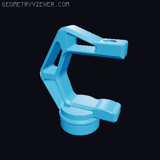 Balcony clamp for Krmítko/Improved bird feeder 3D model thumbnail