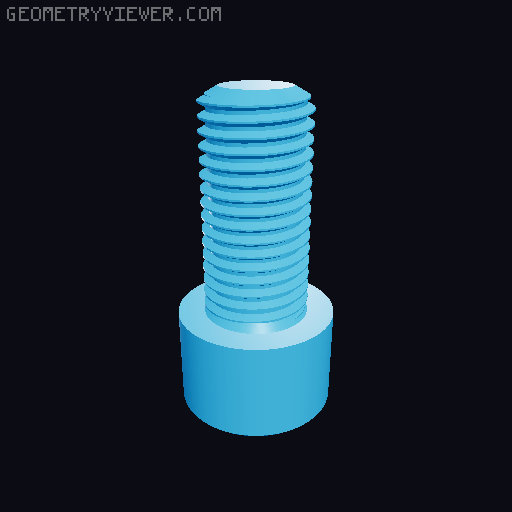 Hundreds of Metric Allen Screws with Cylindrical Head M2 up to M64 3D model thumbnail