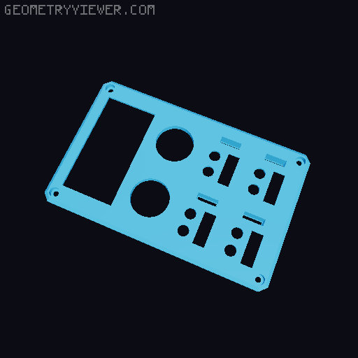 Alternative face plate for Upcycled ATX Lab Bench Power Supply 3D model thumbnail