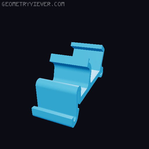 WAGO 221-4xx/6xx DIN Mount 3D model thumbnail