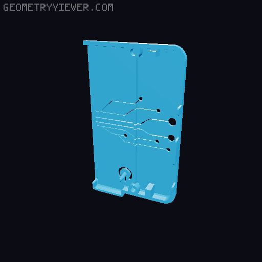 3D Printable Mainboard Case Circuits Style 3D model thumbnail