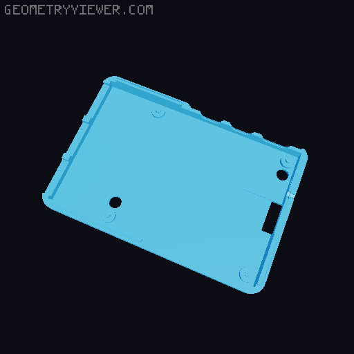 raspberry pi 5 snap case remix 3D model thumbnail