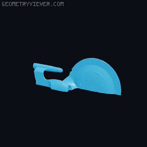 Enterprise Magnetic Wall Display (Star Trek) - Now 38% More Enterprise-y! 3D model thumbnail
