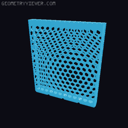 Gridfinity Hex Bins Light all sizes 3D model thumbnail