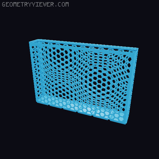 Gridfinity Hex Bins Light (rotated grid) all sizes 3D model thumbnail
