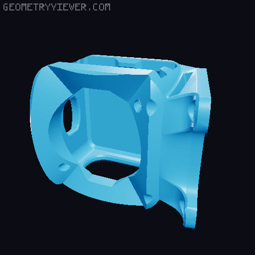 T4 Max FOV Action 2 DJI TPU Drone Mounts 3D model thumbnail