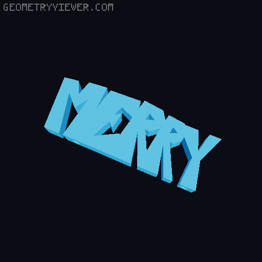 Merry Christmas 3D model thumbnail