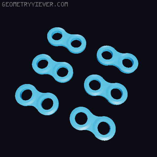 Motorcycle Chain Fidget 3D model thumbnail