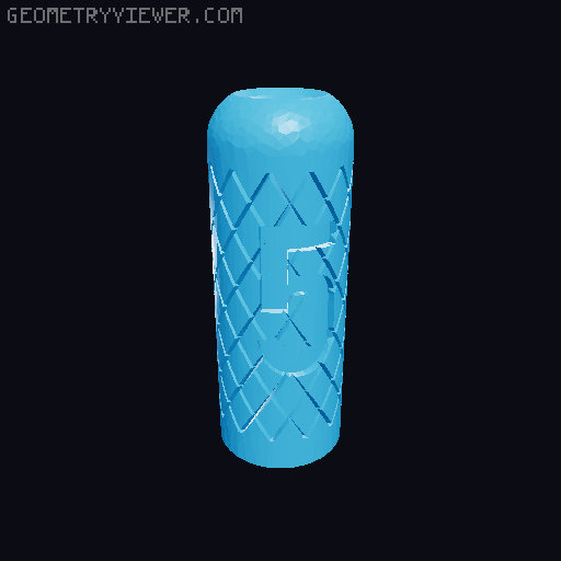 Allen Key grips with size and dimple on top 3D model thumbnail