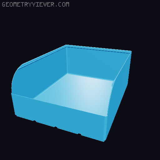 Gridfinity rouded bins collection all sizes 3D model thumbnail