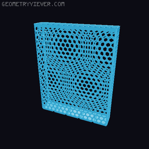 Gridfinity Hex Bins Light all sizes 3D model thumbnail