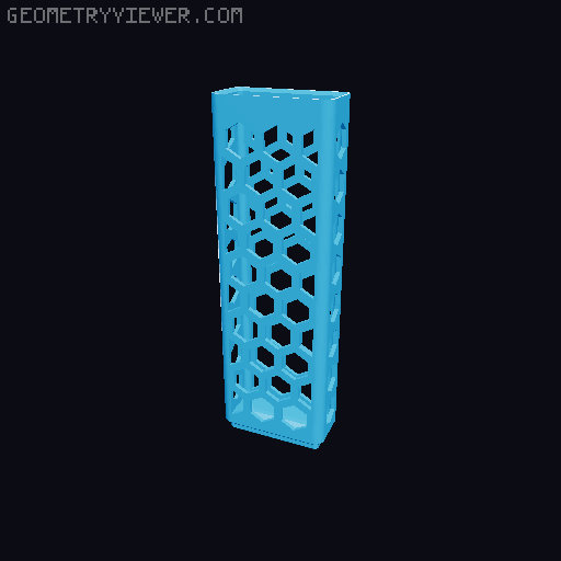 Gridfinity Hex Bins Light all sizes 3D model thumbnail