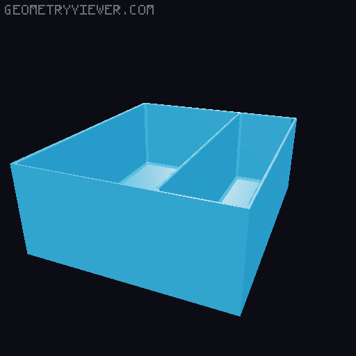 IKEA Alex drawer unit inserts 3D model thumbnail