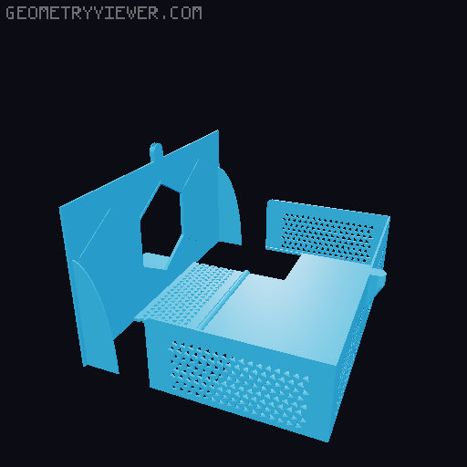 Print-in-place tissue box with magnetic lock 3D model thumbnail