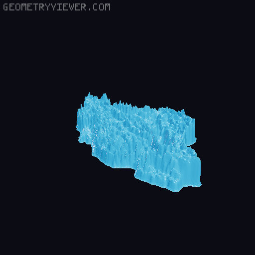 Topographic World Map 3D model thumbnail