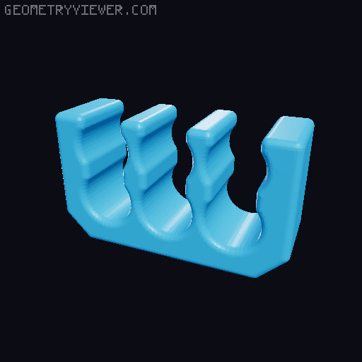 PC Cable Combs (Various Sizes) / cablecomb / cablecombs 3D model thumbnail
