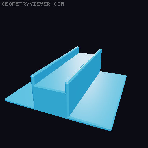 Chamfered rocker, cradle and die for STOLI 3D model thumbnail