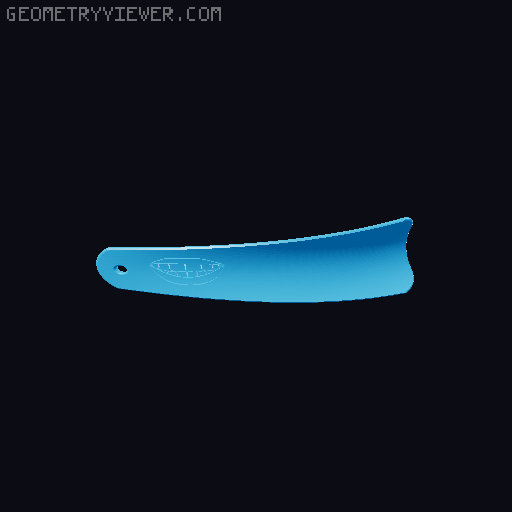 A shoehorn -- the kind with teeth 3D model thumbnail