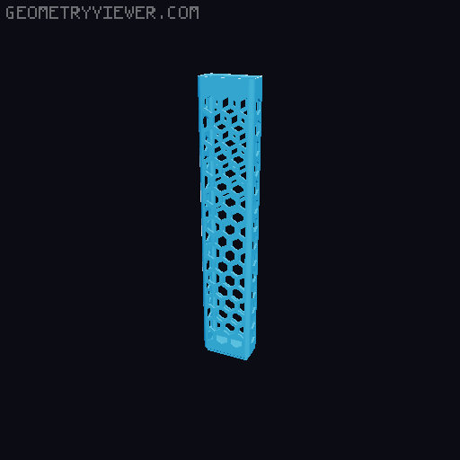 Gridfinity Hex Bins Light all sizes 3D model thumbnail
