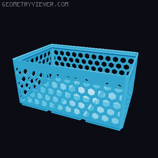 Gridfinity Hex Bins Light all sizes 3D model thumbnail