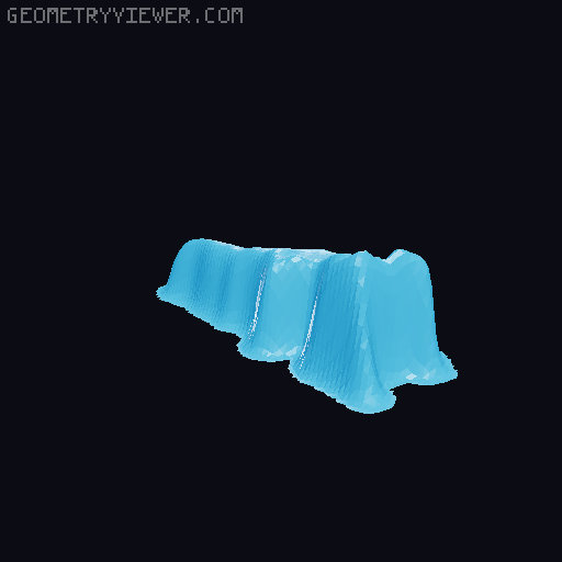 Topographic World Map 3D model thumbnail