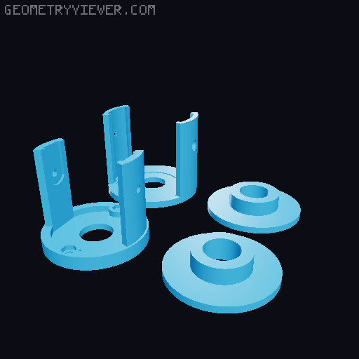 Differential walking robot with moving gears, pointer, arms and mouth. 3D model thumbnail