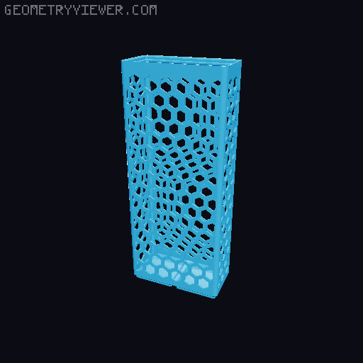 Gridfinity Hex Bins Light all sizes 3D model thumbnail