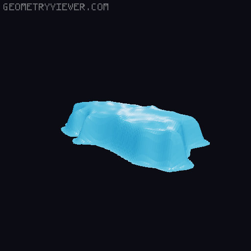Topographic World Map 3D model thumbnail