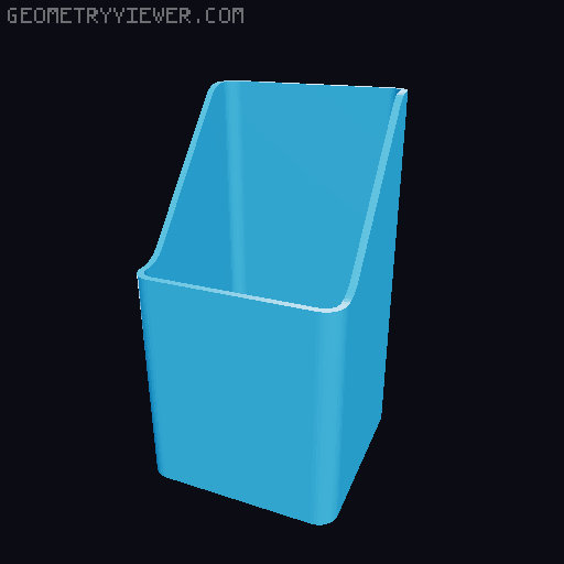 Bin for Ikea skadis - 564 models - hooks need support 3D model thumbnail