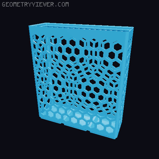 Gridfinity Hex Bins Light all sizes 3D model thumbnail