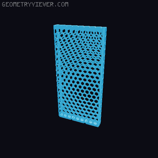 Gridfinity Hex Bins Light all sizes 3D model thumbnail