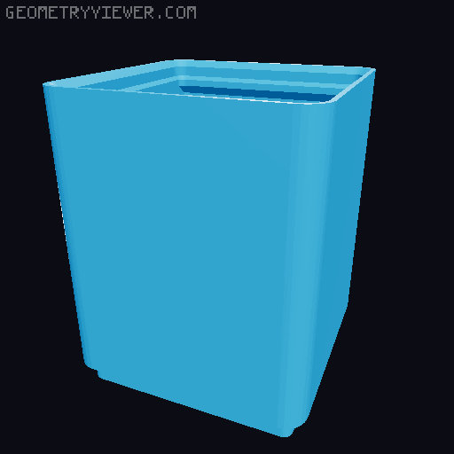 Divided Gridfinity Boxes with Finger Scoops (CadQuery Customizable) 3D model thumbnail