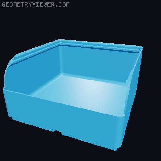 Gridfinity rouded bins collection all sizes 3D model thumbnail