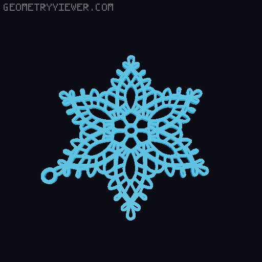Christmas Ornament Set – Stars, Snowflakes, Bells & Trees 3D model thumbnail