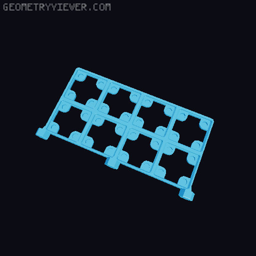 Honeycomb Wall Gridfinity Magnet Base 3D model thumbnail