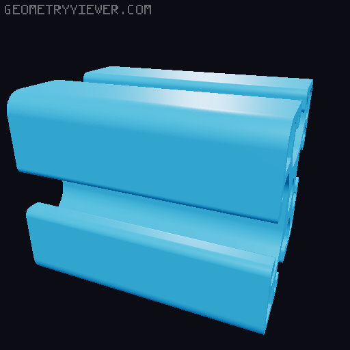 Extruded Aluminum Profile Collection 3D model thumbnail