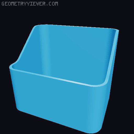 Bin for Ikea skadis - 564 models - hooks need support 3D model thumbnail
