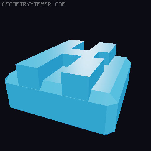 PrintABlok:WritersBloks interlocking letter blocks 3D model thumbnail