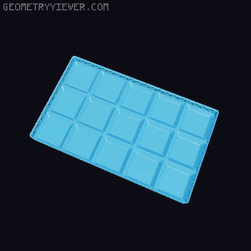 Gridfinity Hex Bins Light (rotated grid) all sizes 3D model thumbnail
