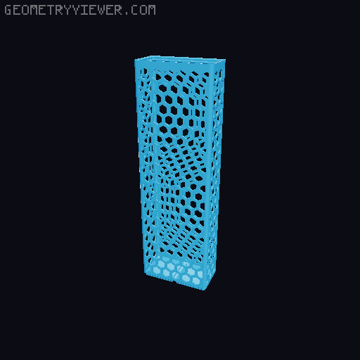 Gridfinity Hex Bins Light all sizes 3D model thumbnail