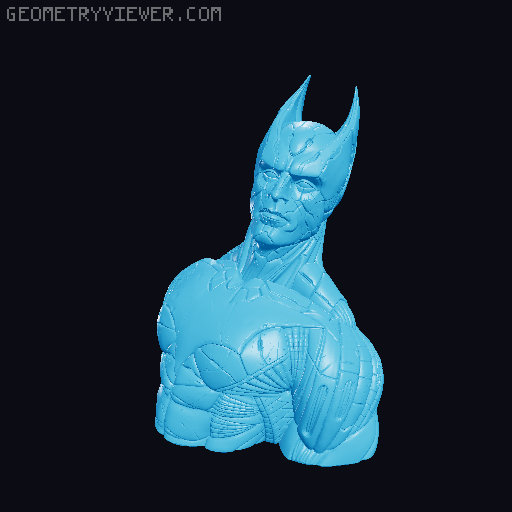 Batman Beyond Bust (pre-supported) 3D model thumbnail