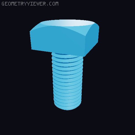 ASME B18.2.1.1 Complete Pack | All Inch Sizes | 60mm | Tuerca y Tornillos .STL | 3D-print optimized 3D model thumbnail