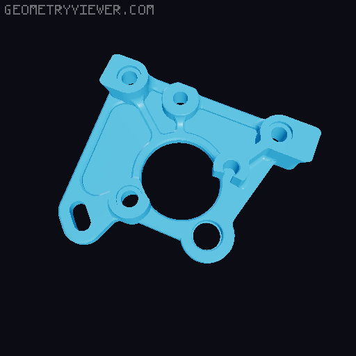 ProtoXtruder 2.0 Skeletonised front and rigid back 3D model thumbnail
