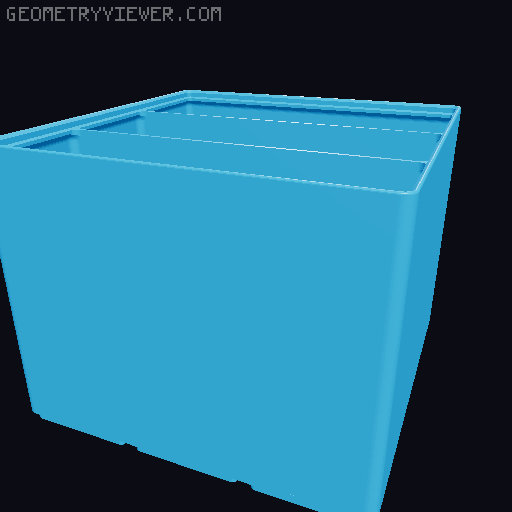 Ikea Alex Gridfinity cable bins (more variants) 3D model thumbnail