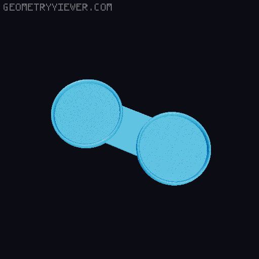 2x1 Cup Holder 3D model thumbnail