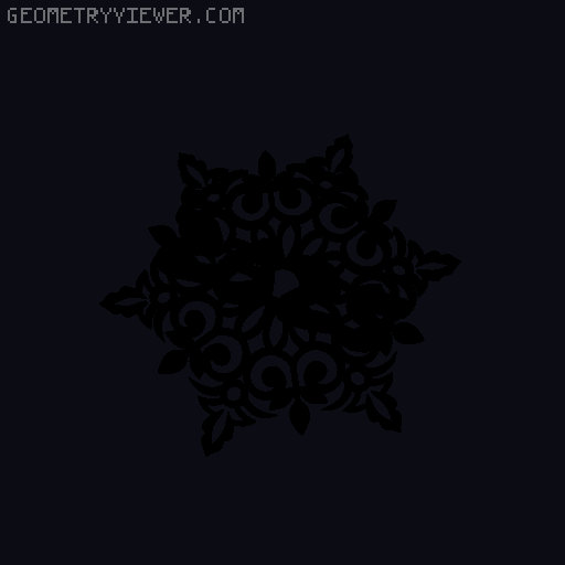 Initial A-Z snowflake décor 3D model thumbnail
