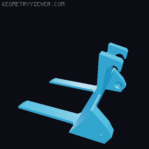 wheel loder forks 3D model thumbnail