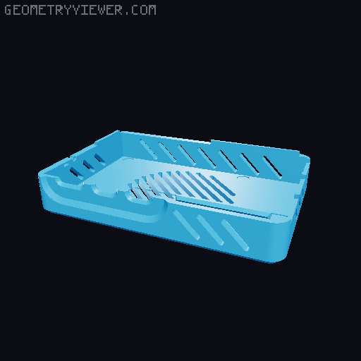 Case for Raspberry Pi 5 With Pimoroni NVMe Base + Optional mounting 3D model thumbnail