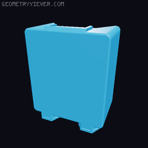 Storage box for Honeycomb storage wall - many sizes 3D model thumbnail