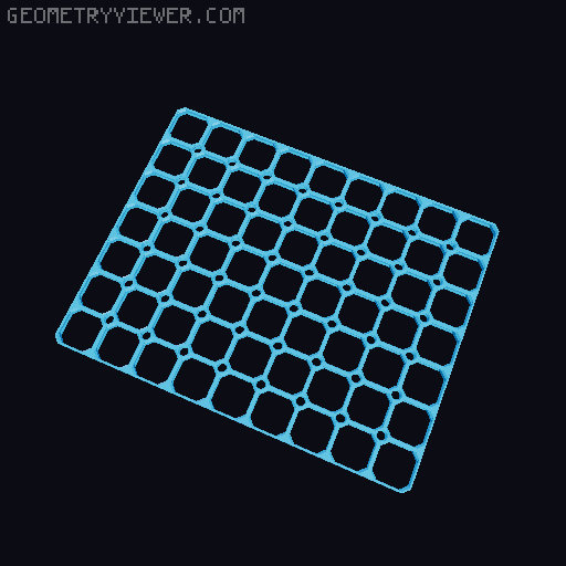 openGrid with Multiboard-compatible screw holes 3D model thumbnail